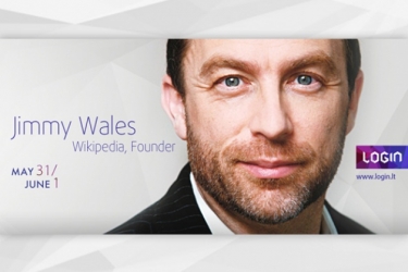 Wikipedia įkūrėjas Jimmy Wales'as atvyksta į LOGIN 2012!